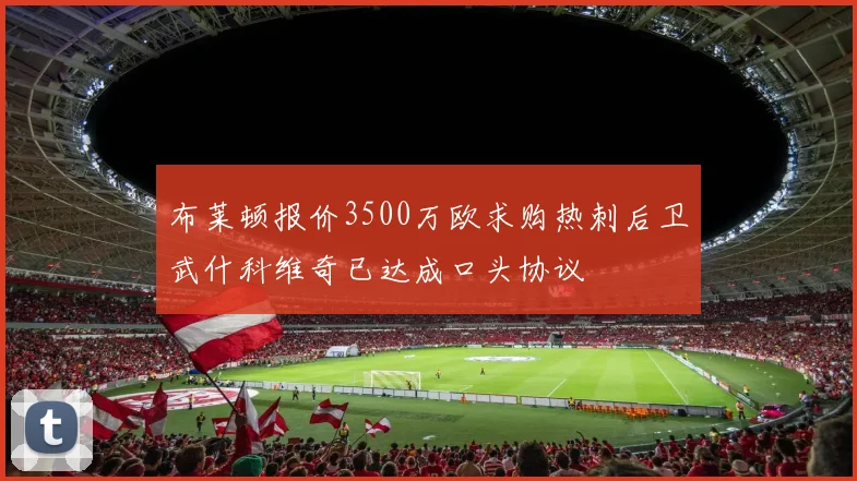 布莱顿报价3500万欧求购热刺后卫武什科维奇已达成口头协议